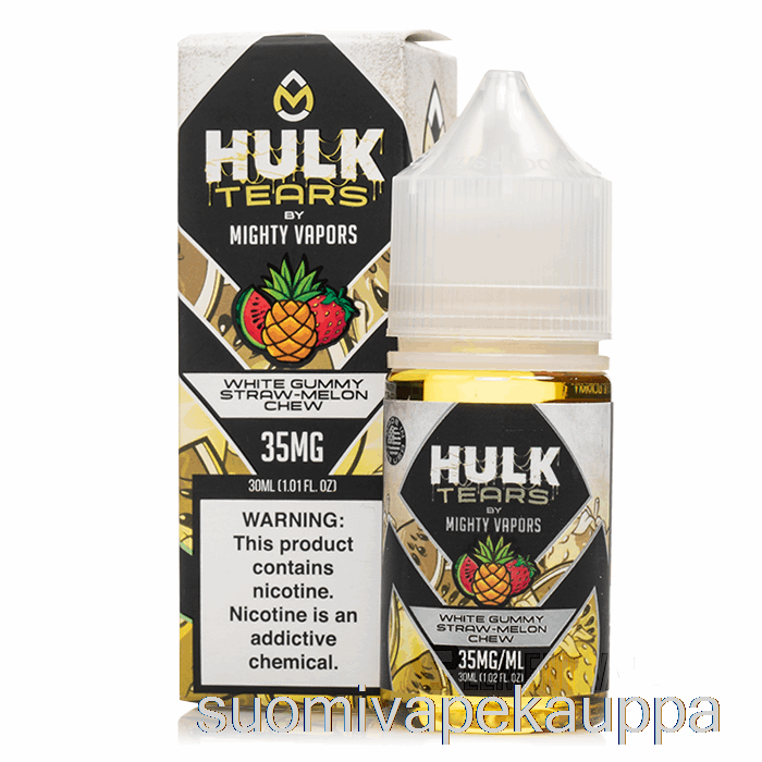 Vape Suomi Valkoinen Kuminen Olkimelonipuru - Hulk Kyyneleet Suolat - 30ml 50mg